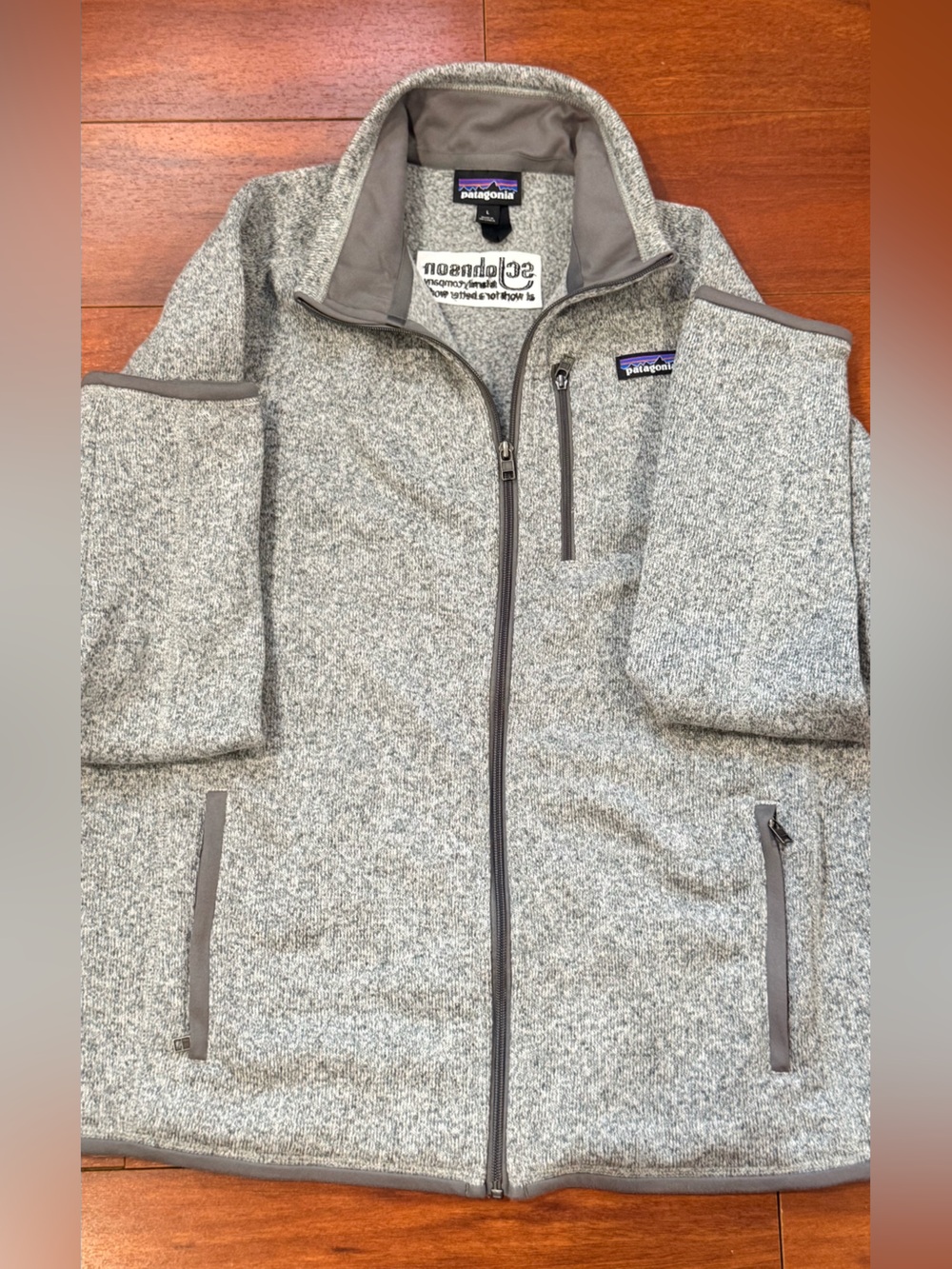 Patagonia Light Gray Heathered Full-Zip Fleece Jacket - Picture 6 of 9